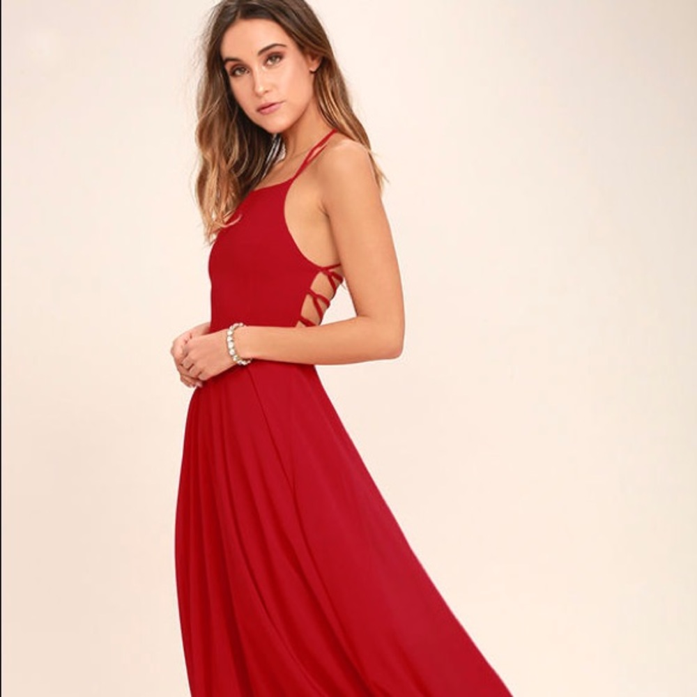 Lulus Red maxi dress!